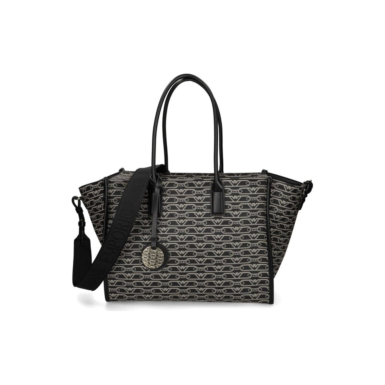 Emporio Armani Jacquard-logo-motif Tote Bag Shopper Emporio Armani Dark Slate Gray