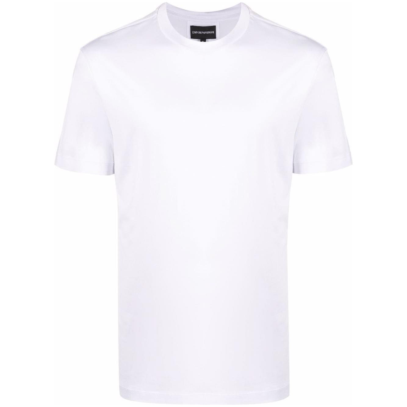 Emporio Armani White logo-patch short-sleeve T-shirt Topwear Emporio Armani White Smoke