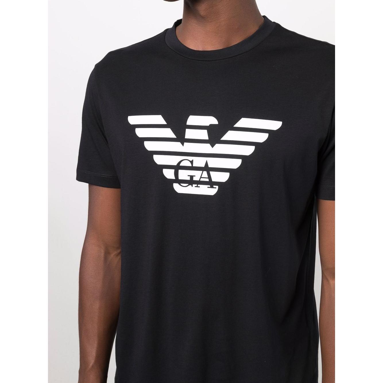 Emporio Armani logo print cotton T-shirt Topwear Emporio Armani Light Gray