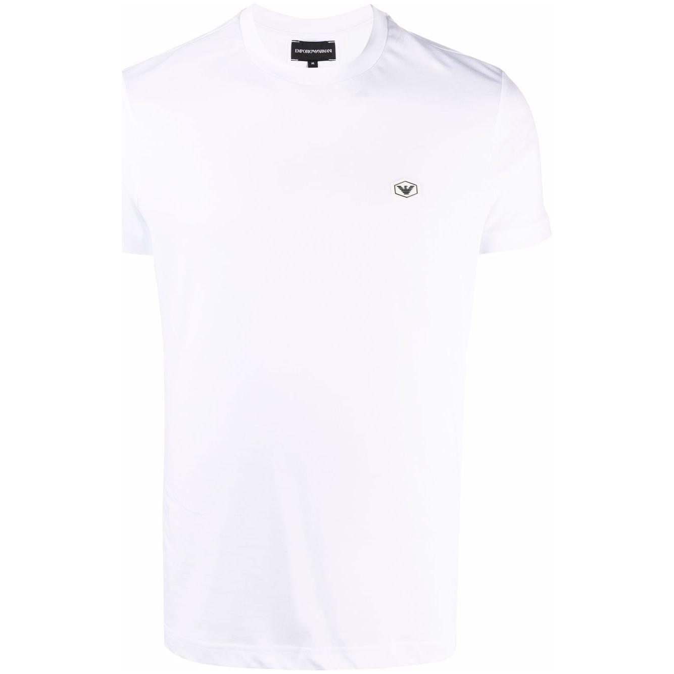 Emporio Armani logo patch short-sleeved T-shirt Topwear Emporio Armani White Smoke