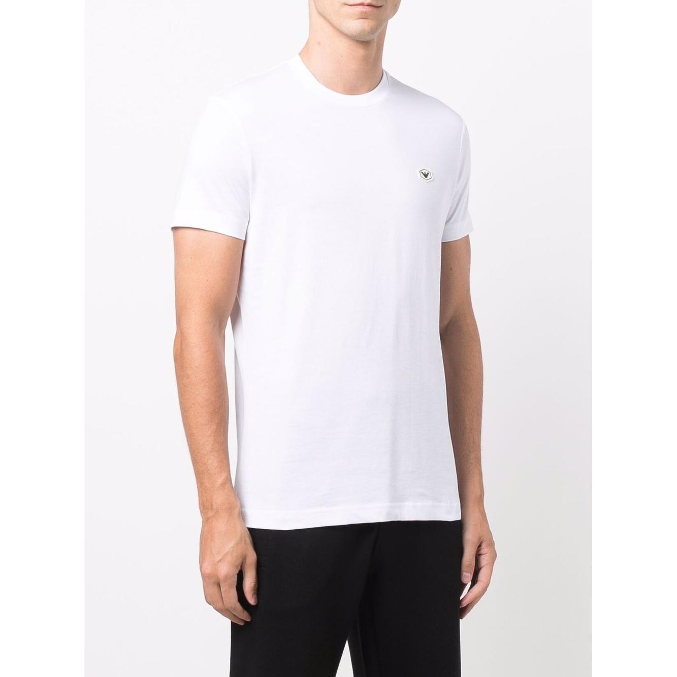 Emporio Armani logo patch short-sleeved T-shirt Topwear Emporio Armani White Smoke