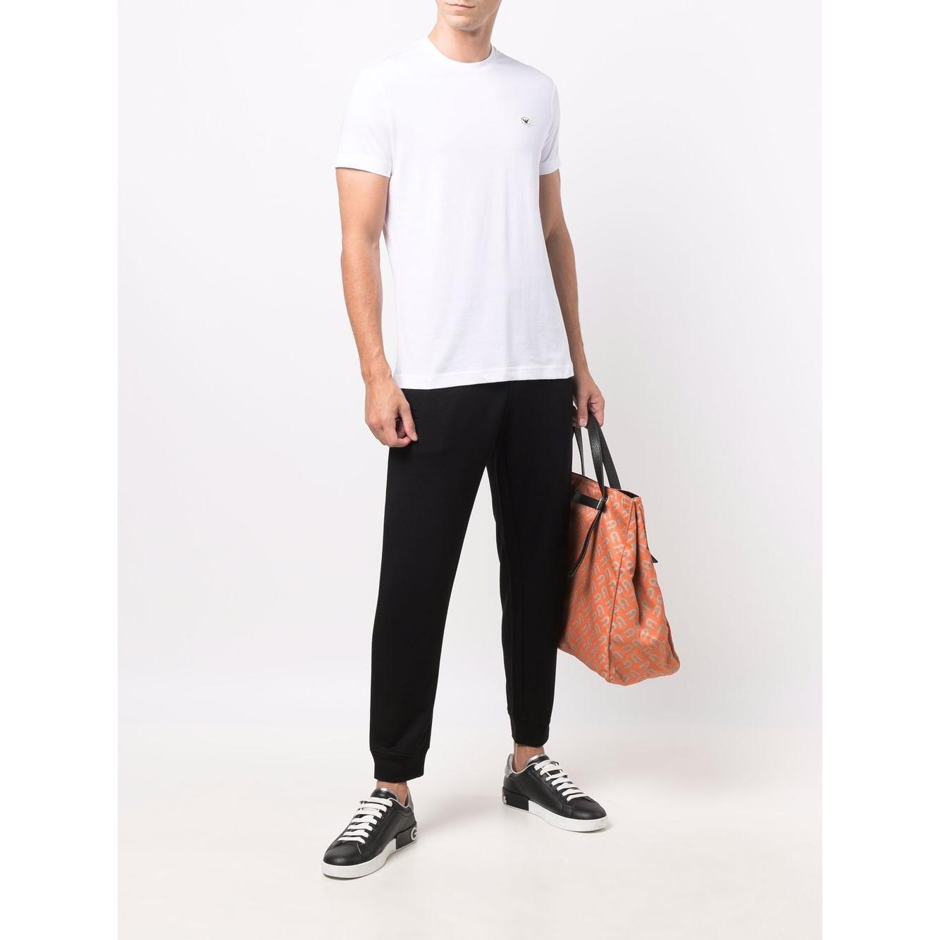 Emporio Armani logo patch short-sleeved T-shirt Topwear Emporio Armani White Smoke