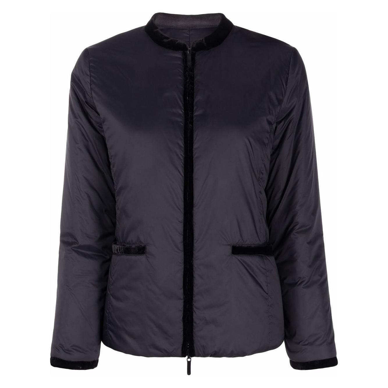 Emporio Armani Nylon reversible guru-collared jacket Jackets Emporio Armani Dark Slate Gray