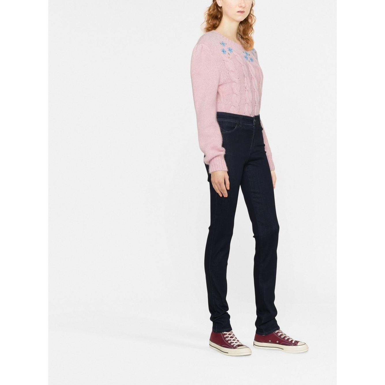 Emporio Armani high-waisted slim-cut Trousers Jeans Emporio Armani White Smoke