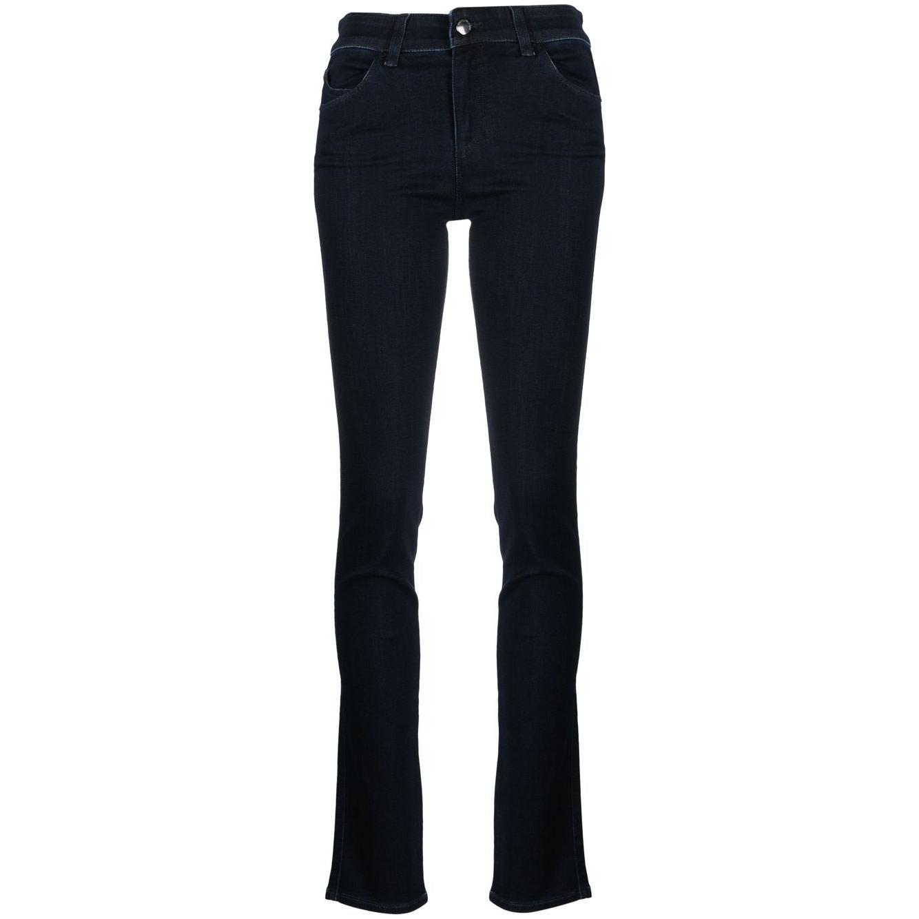 Emporio Armani high-waisted slim-cut Trousers Jeans Emporio Armani Black