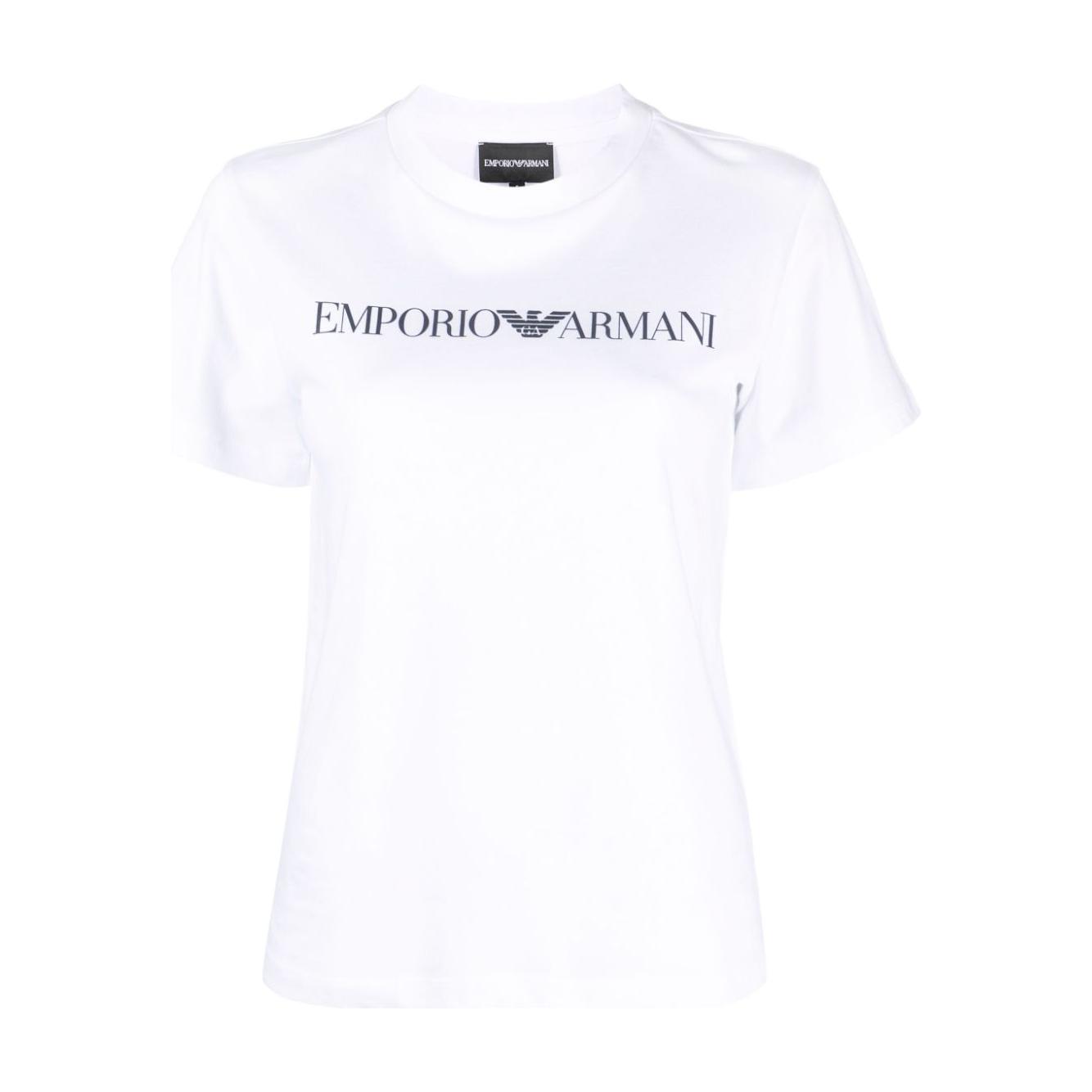 Emporio Armani Logo-print short-sleeve T-shirt Topwear Emporio Armani Ghost White