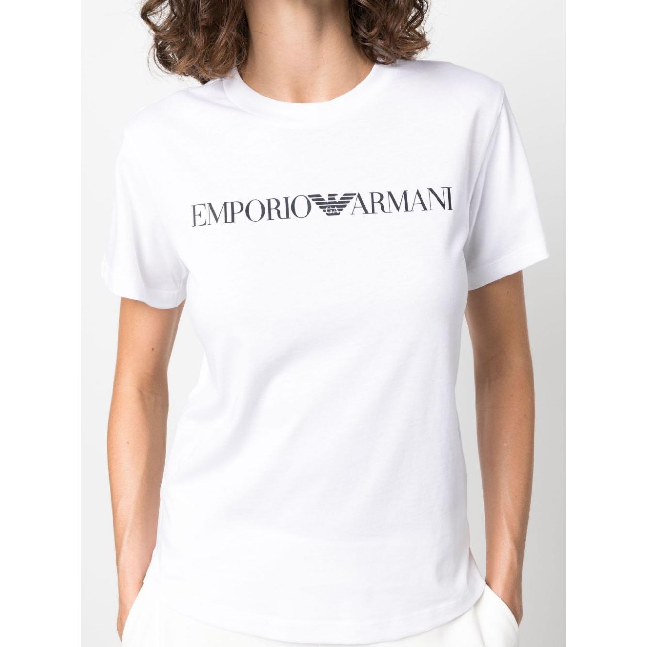 Emporio Armani Logo-print short-sleeve T-shirt Topwear Emporio Armani Beige