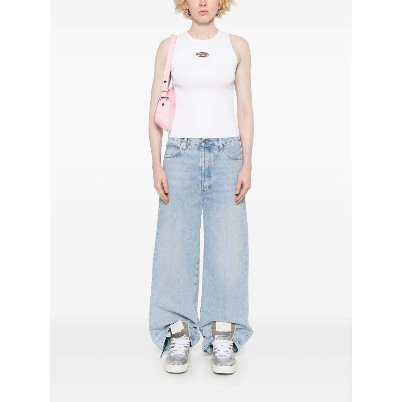 Diesel Top White Topwear Diesel White Smoke