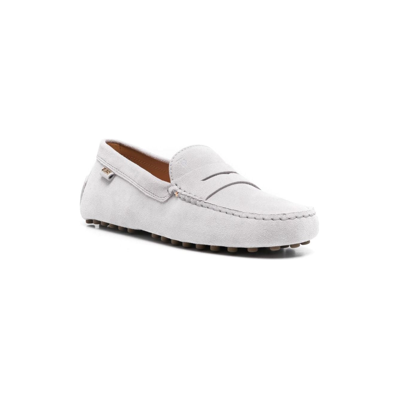 Tod's Gommino Suede Leather Loafers Grey Moccasins Tod'S Light Gray
