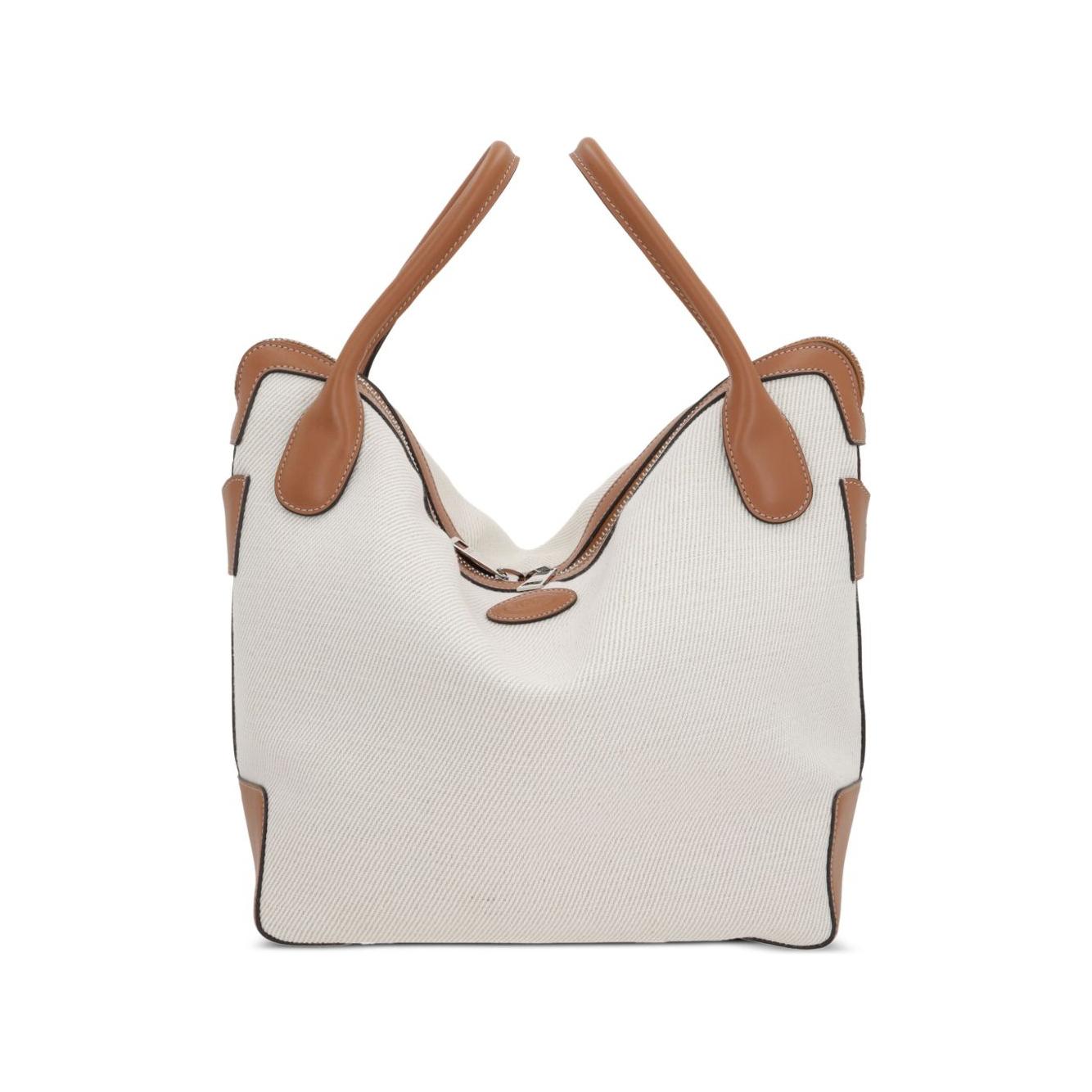 Tod's GG Canvas Shoulder Bag Handbag Tod'S Light Gray