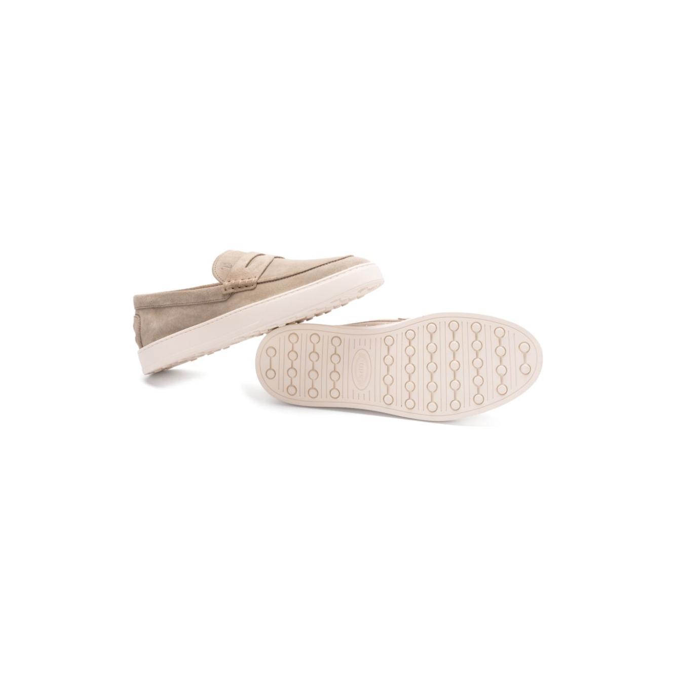 Tod's Flat shoes Beige Moccasins Tod'S Light Gray