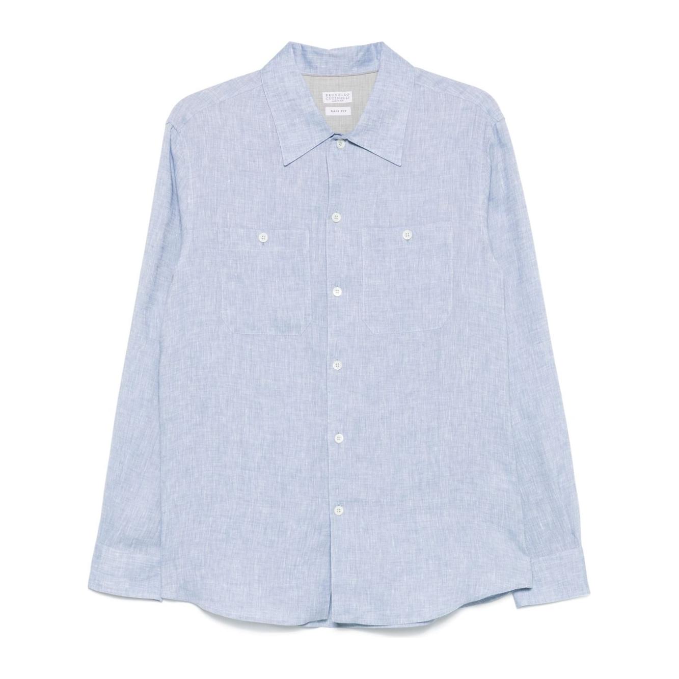 Brunello Cucinelli linen shirt Shirts Brunello Cucinelli Light Gray