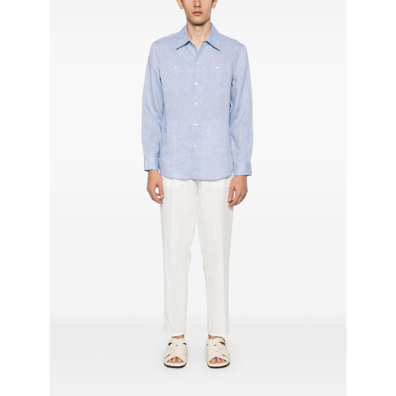 Brunello Cucinelli linen shirt Shirts Brunello Cucinelli White Smoke