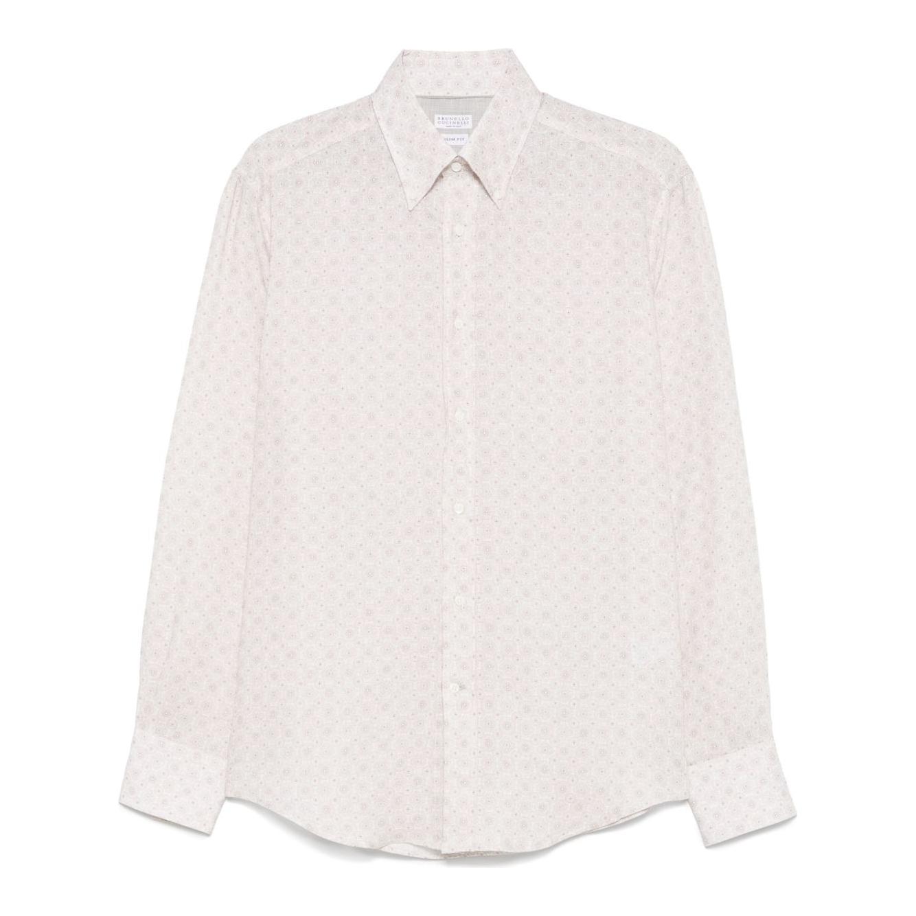 Brunello Cucinelli printed shirt Shirts Brunello Cucinelli Misty Rose