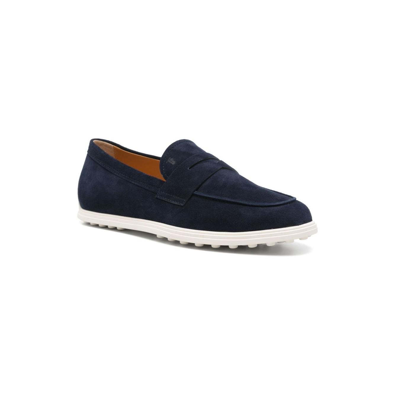 Tod's Flat shoes Blue Moccasins Tod'S Light Gray
