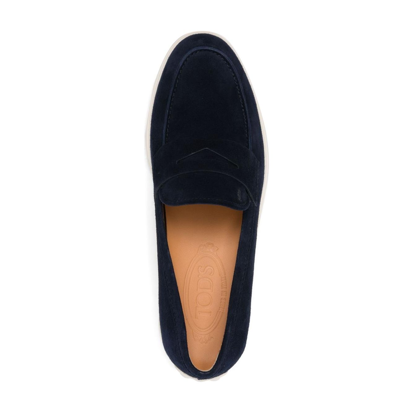 Tod's Flat shoes Blue Moccasins Tod'S Black