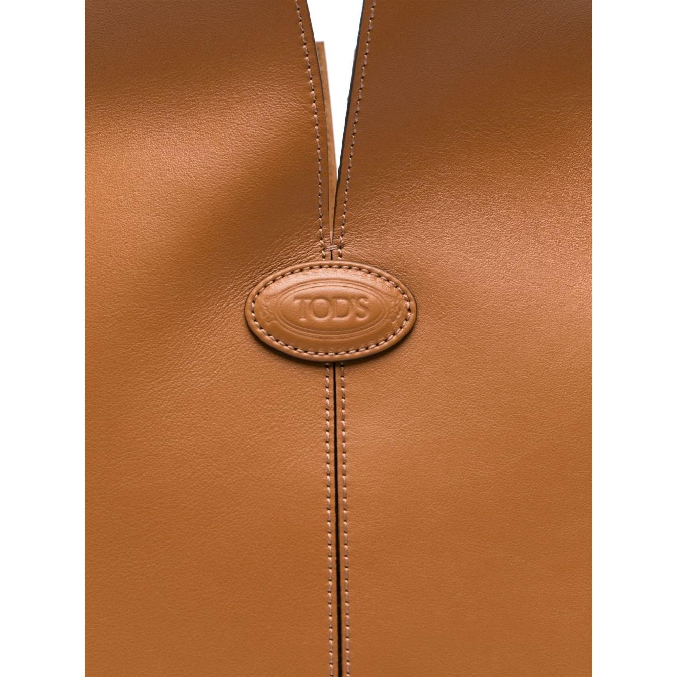 Tod's Di Bag Folio in Leather Medium Shopper Tod'S Sienna