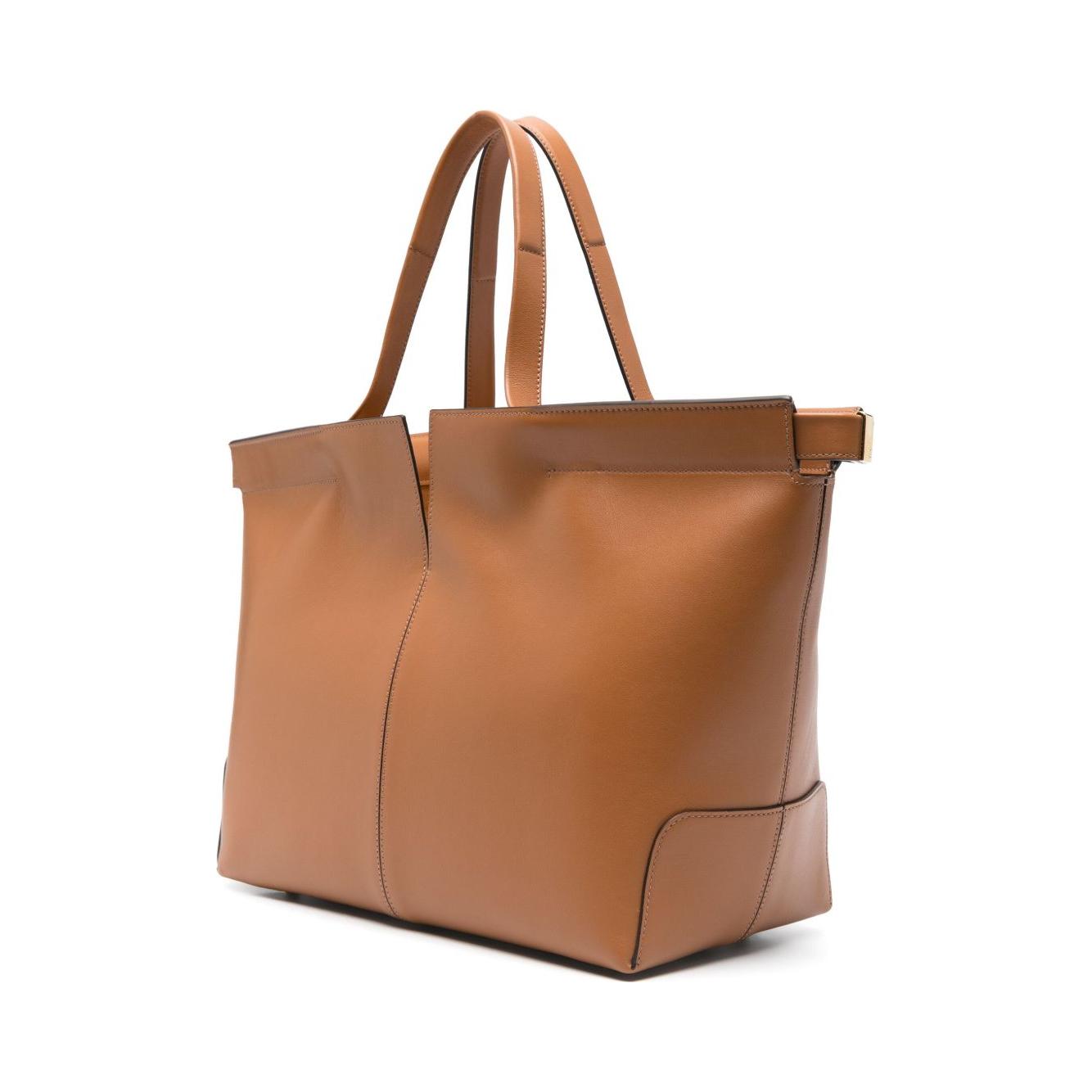 Tod's Di Bag Folio in Leather Medium Shopper Tod'S Sienna