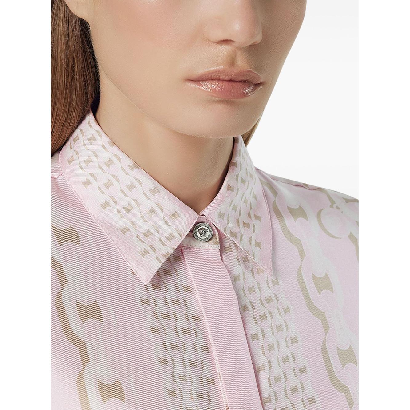 Versace Treasure Scarf Shirt Shirts Versace Light Gray