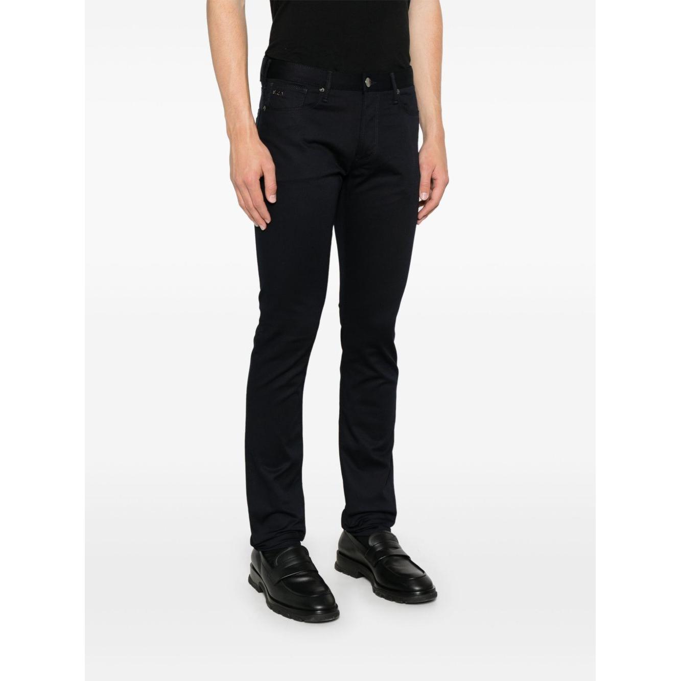 Emporio Armani logo-plaque slim-fit Jeans Jeans Emporio Armani Black
