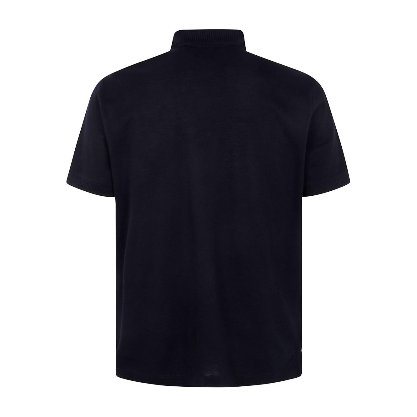 Emporio Armani logo-embroidered cotton polo shirt Topwear Emporio Armani Black