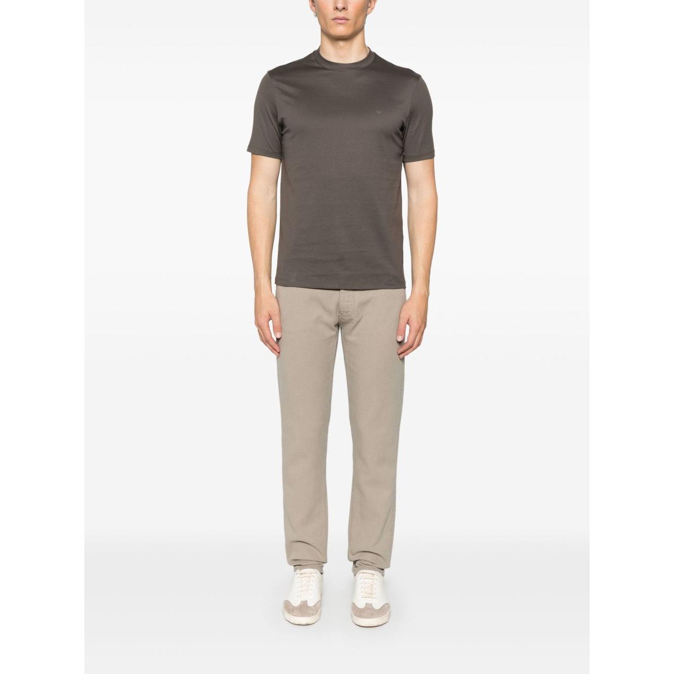 Emporio Armani Jersey Crewneck T-shirt Topwear Emporio Armani White Smoke