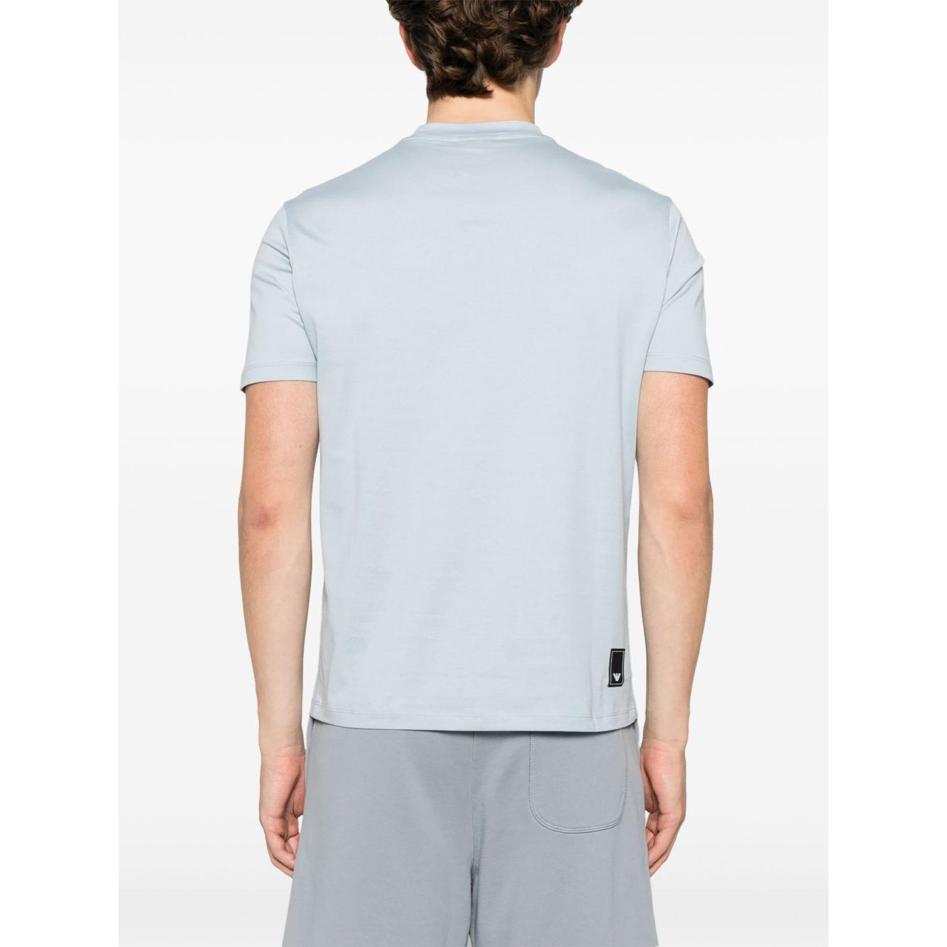 Emporio Armani T-shirt with logo patch Topwear Emporio Armani Light Gray
