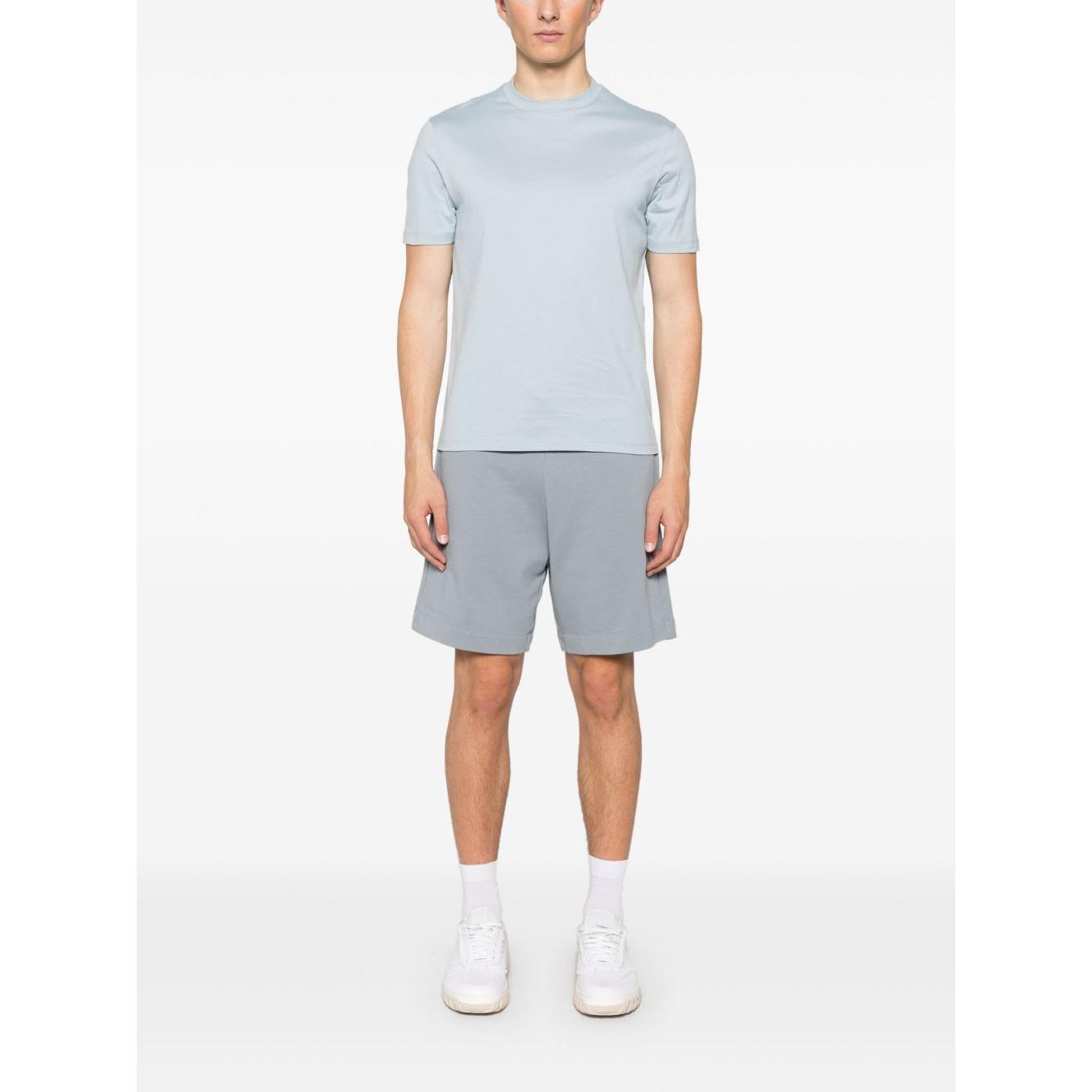 Emporio Armani T-shirt with logo patch Topwear Emporio Armani White Smoke