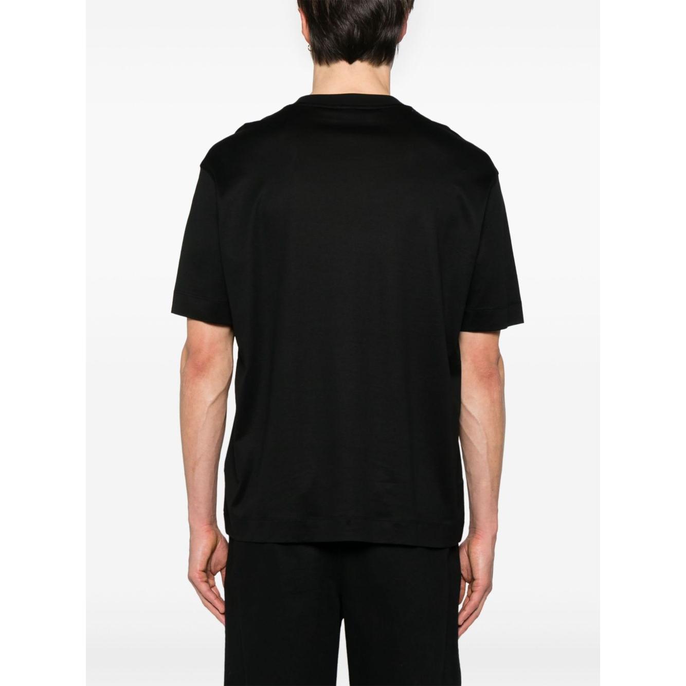 Emporio Armani Embroidered Logo T-Shirt Topwear Emporio Armani White Smoke