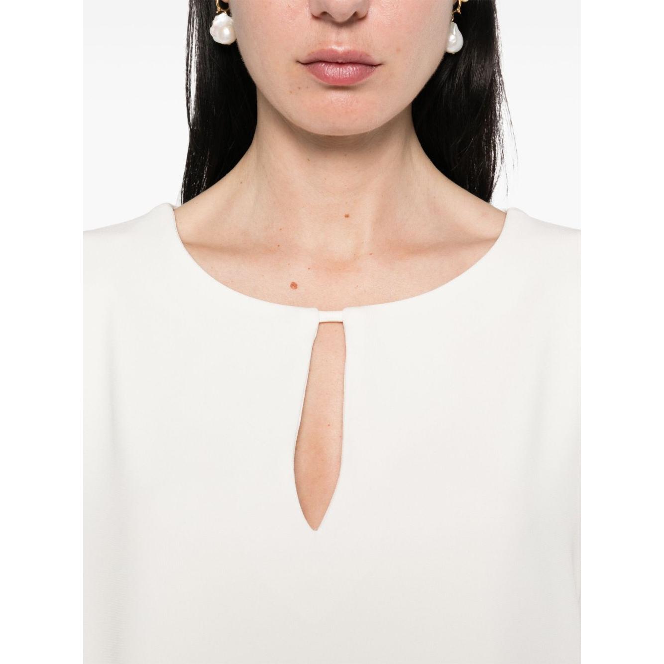 Alberto Biani Blouse with teardrop opening Shirts Alberto Biani Antique White
