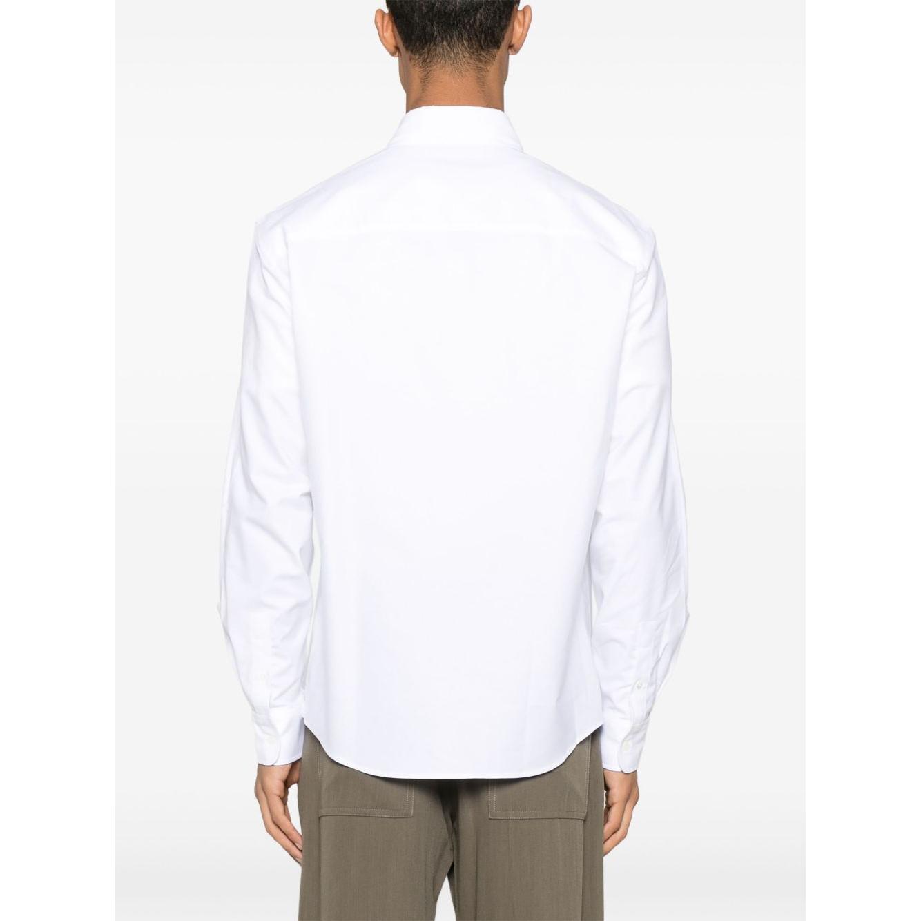 Maison Kitsune classic shirt wth fox head logo Shirts Maison Kitsune White Smoke