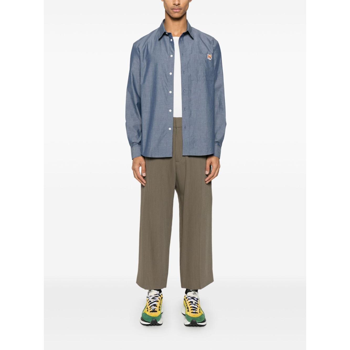 Maison Kitsune fox head shirt Shirts Maison Kitsune Dim Gray