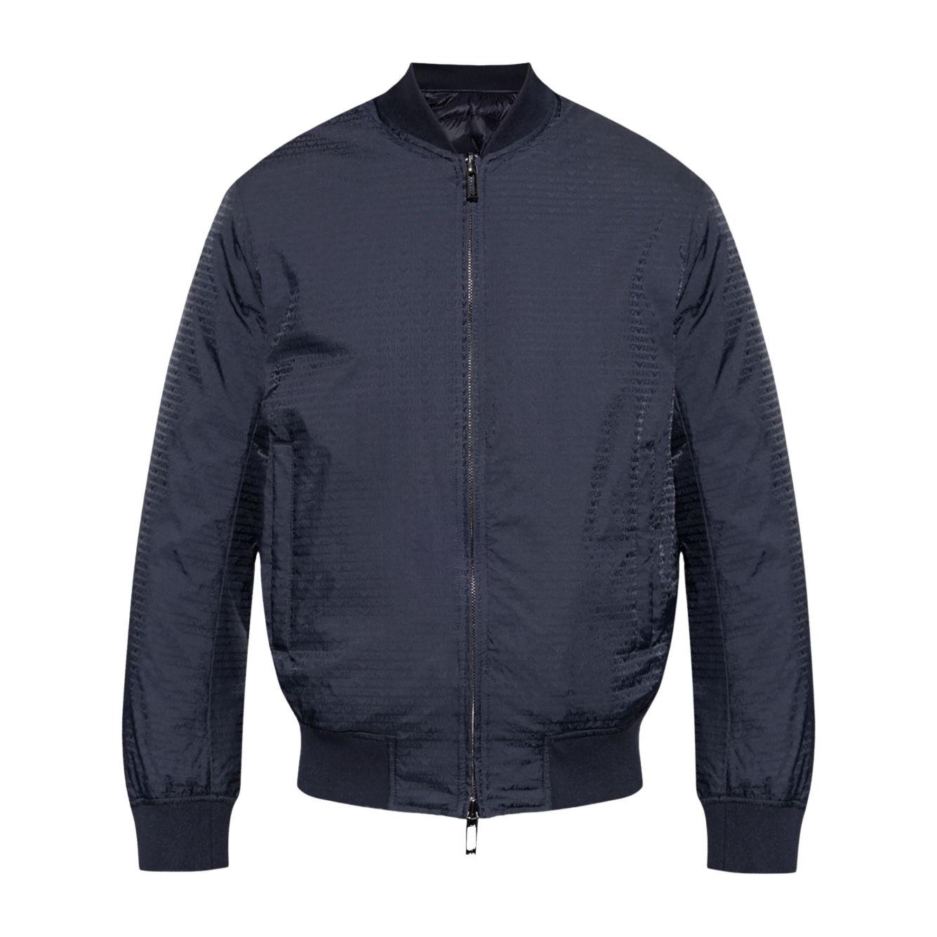 Emporio Armani Reversible bomber collar down jacket Jackets Emporio Armani Dark Slate Gray