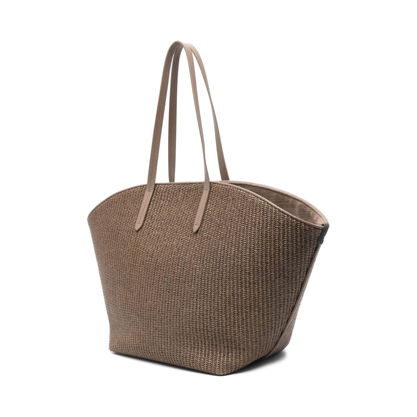 Brunello Cucinelli woven tote bag Shopper Brunello Cucinelli Dim Gray