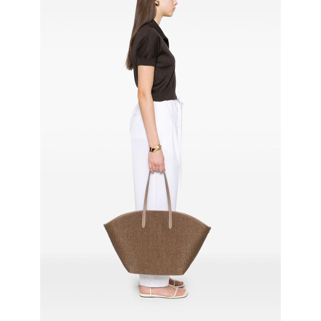 Brunello Cucinelli woven tote bag Shopper Brunello Cucinelli White Smoke