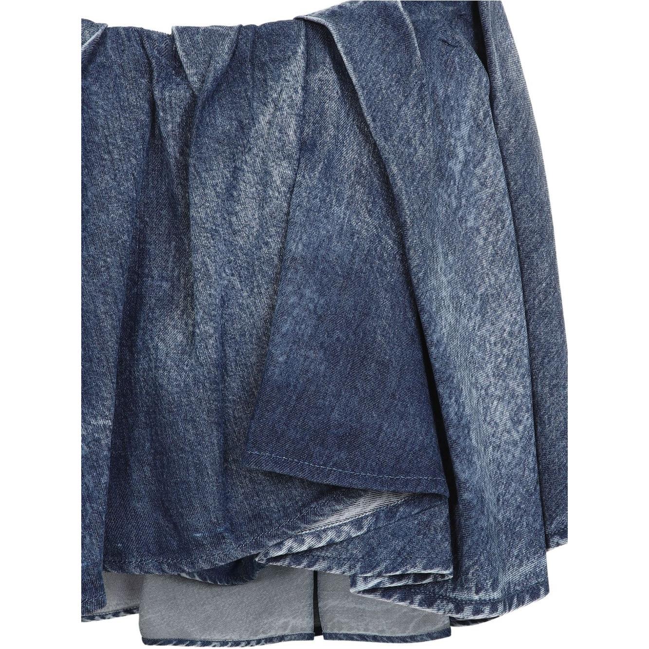 Diesel Asymmetric Mini Skirt in Blue Short trousers Diesel Dark Slate Gray