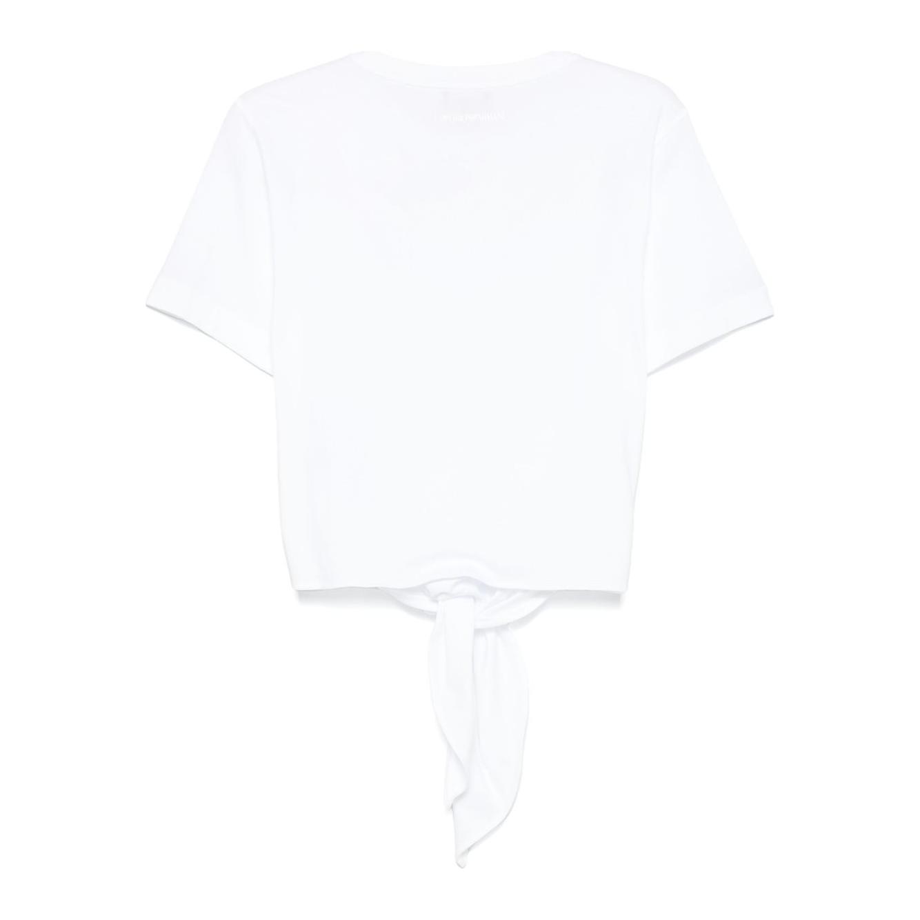 Emporio Armani Logo Print T-Shirt Topwear Emporio Armani Ghost White