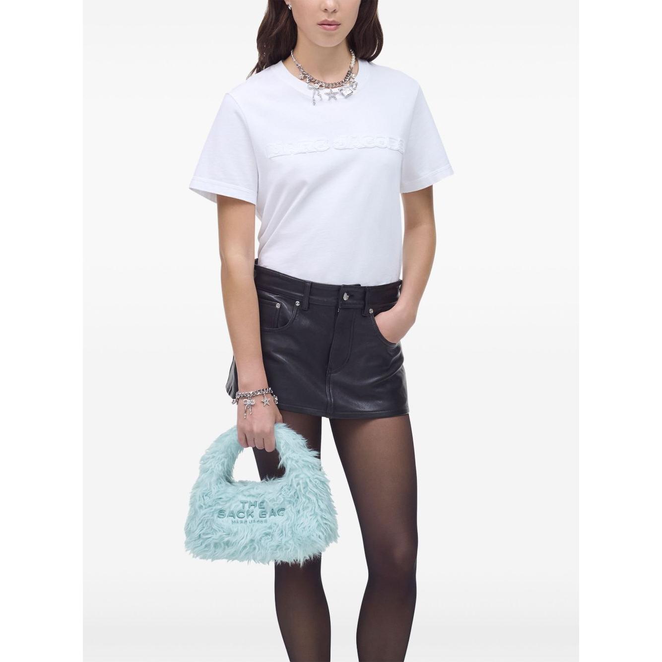 Marc Jacobs The Mini Faux Fur Sack Tote Bag Handbag Marc Jacobs White Smoke