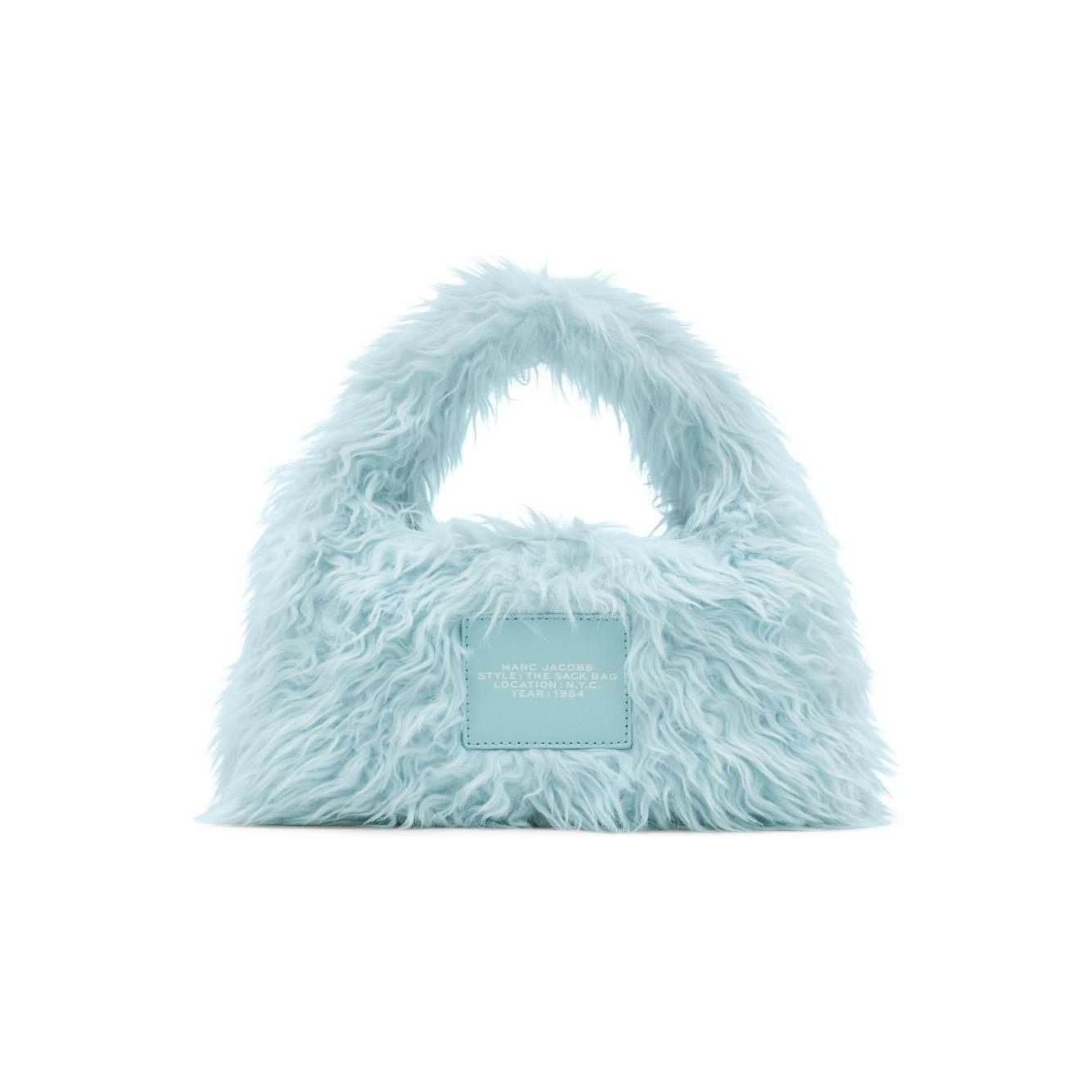Marc Jacobs The Mini Faux Fur Sack Tote Bag Handbag Marc Jacobs Light Blue
