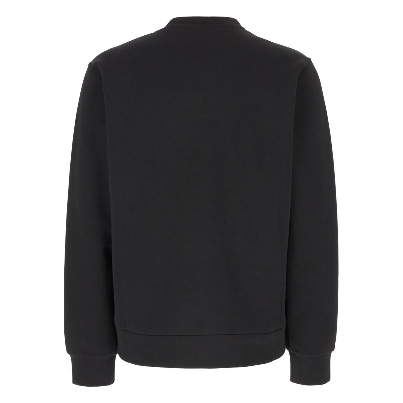Black Dolce & Gabbana embroidered sweatshirt, featuring a crew neck, long sleeves, and bee embroidery detail, back view.