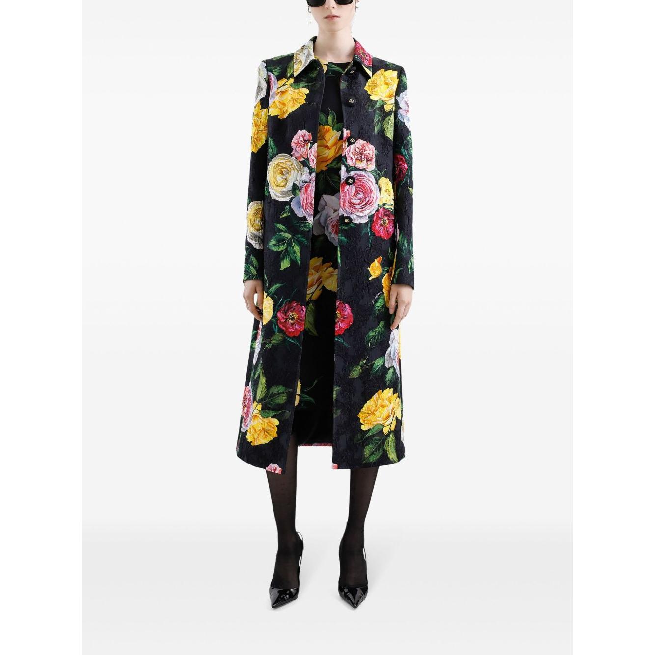 Dolce & Gabbana floral print midi dress Dresses Dolce & Gabbana Black