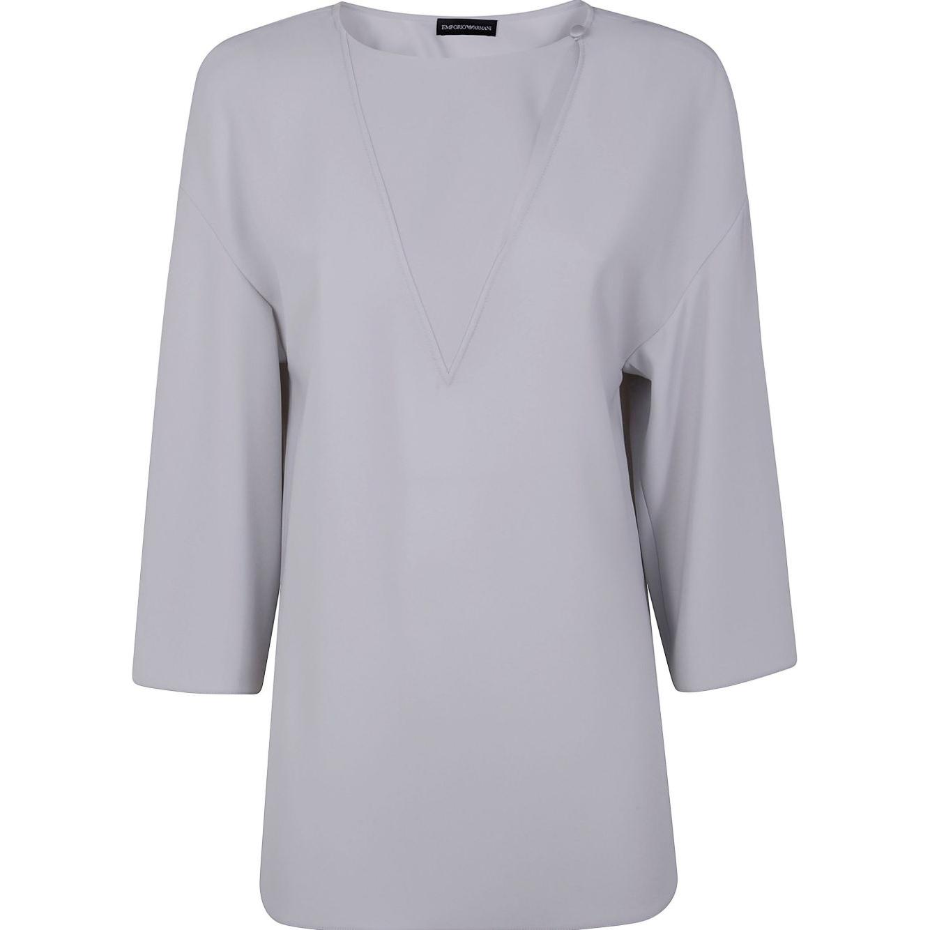 Emporio Armani side-slit blouse Topwear Emporio Armani Gray