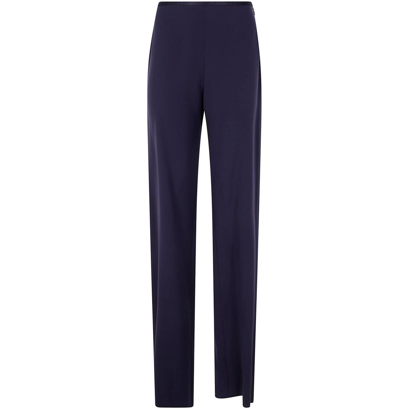 Emporio Armani satin-trim trousers Trousers Emporio Armani Dark Slate Gray