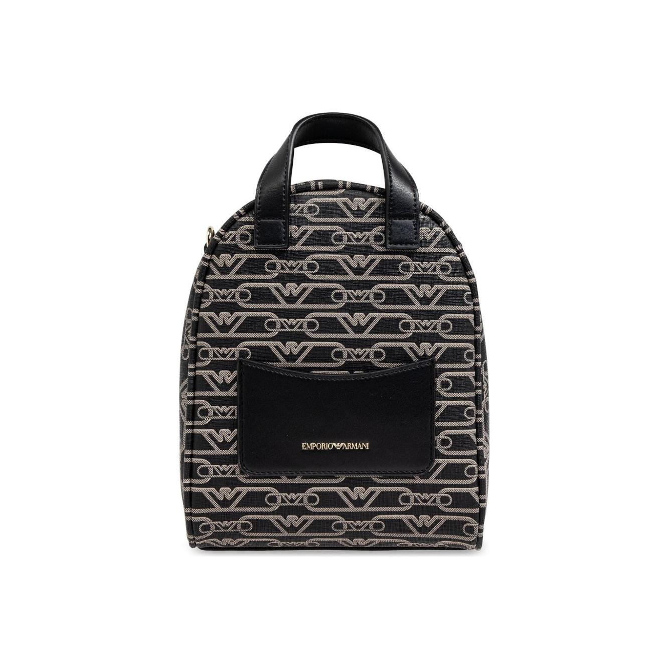 Emporio Armani jacquard-print Backpack Backpacks Emporio Armani Black