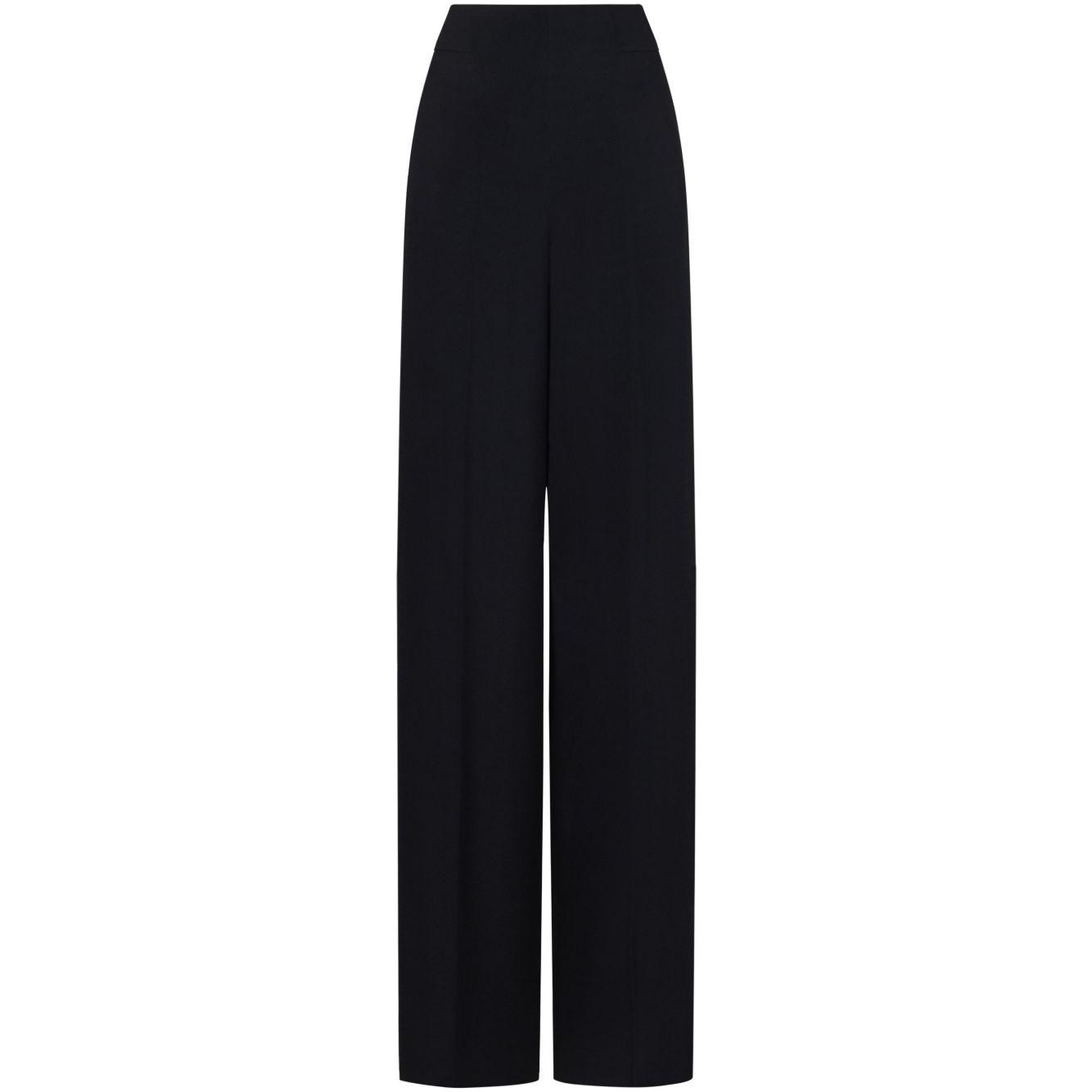 Emporio Armani Straight trousers in silk cady Trousers Emporio Armani Black