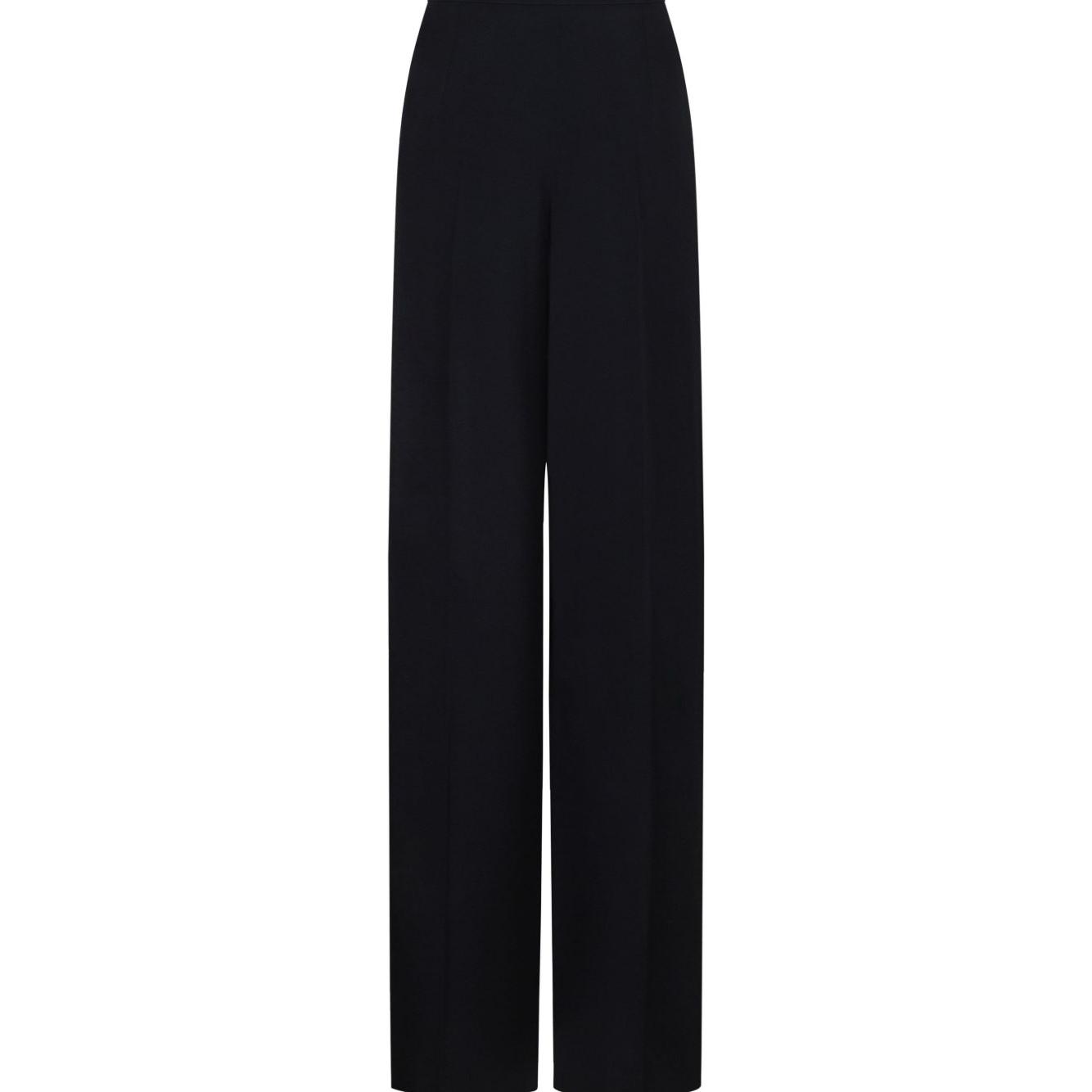 Emporio Armani Straight trousers in silk cady Trousers Emporio Armani Black