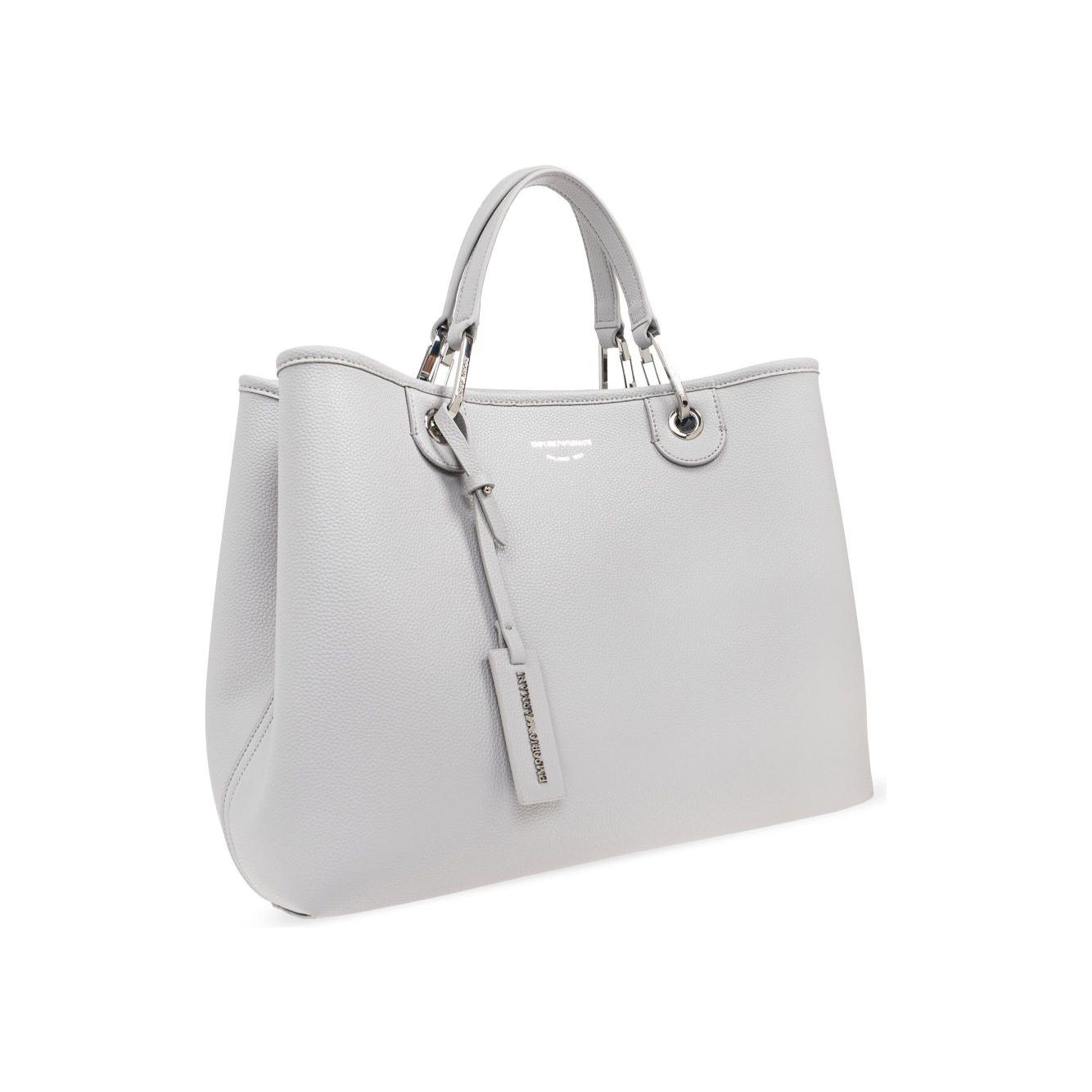 Emporio Armani Medium MyEA shopper bag with deer print Shopper Emporio Armani Light Gray