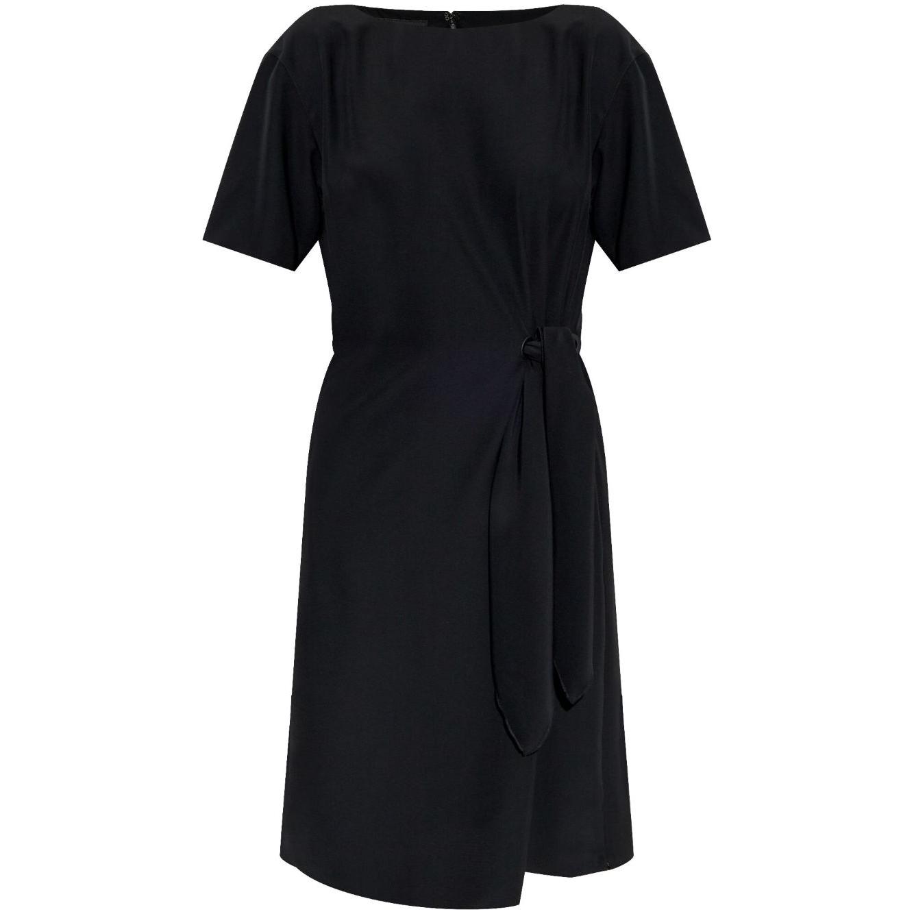 Emporio Armani midi dress with waist knot Dresses Emporio Armani Black