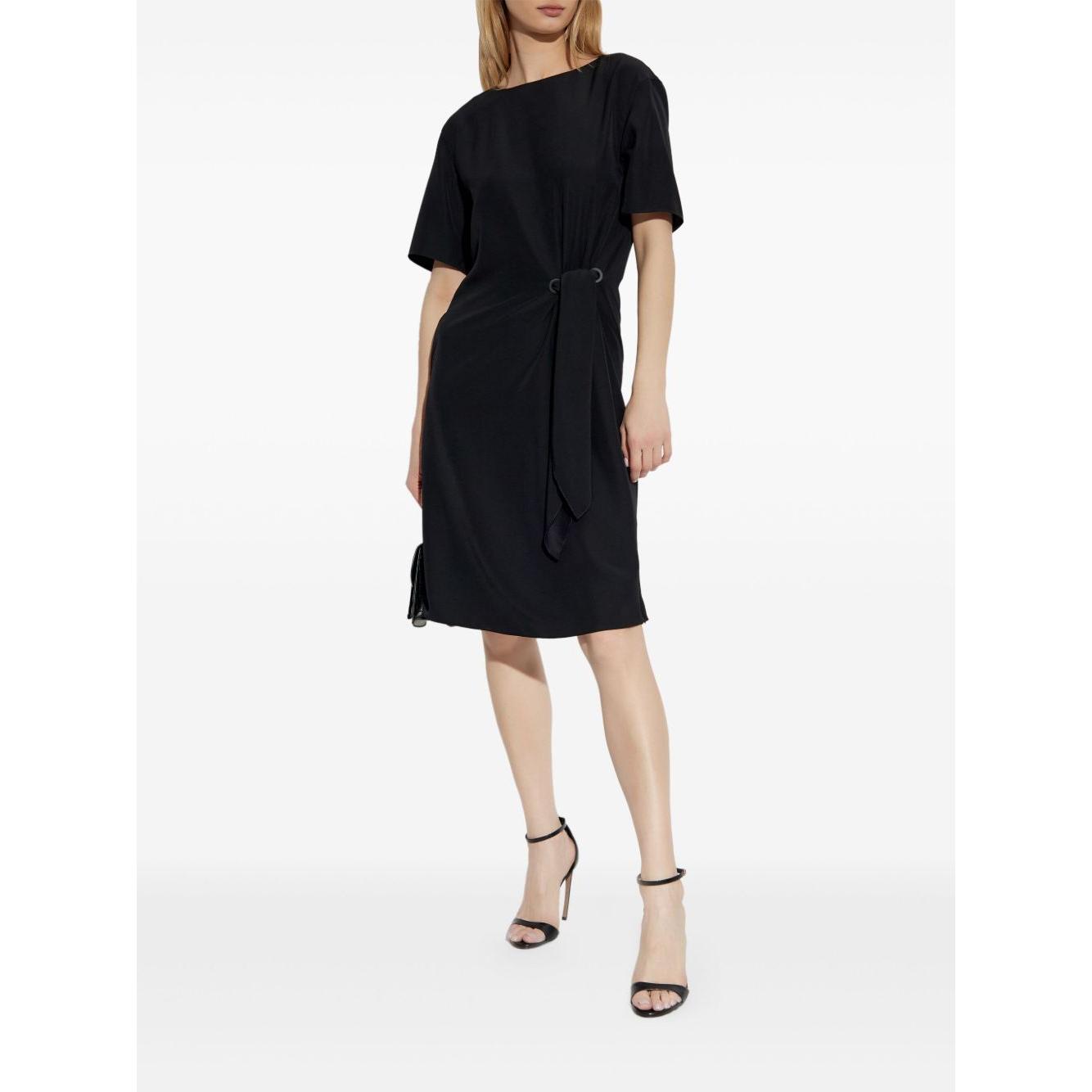 Emporio Armani midi dress with waist knot Dresses Emporio Armani White Smoke