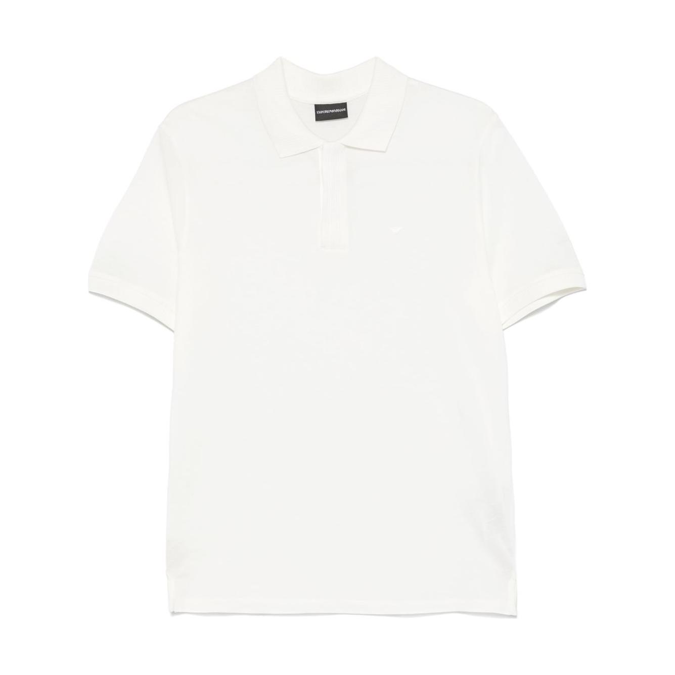 Emporio Armani Polo with embroidery Topwear Emporio Armani White Smoke